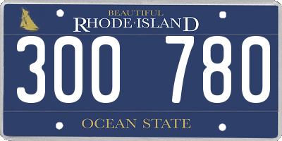 RI license plate 300780