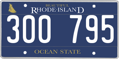 RI license plate 300795