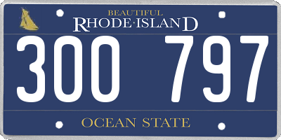 RI license plate 300797