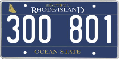 RI license plate 300801