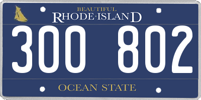 RI license plate 300802