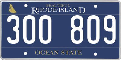 RI license plate 300809