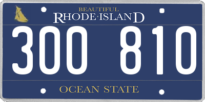 RI license plate 300810