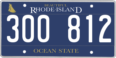 RI license plate 300812