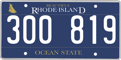 RI license plate 300819