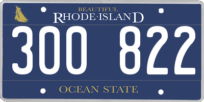 RI license plate 300822