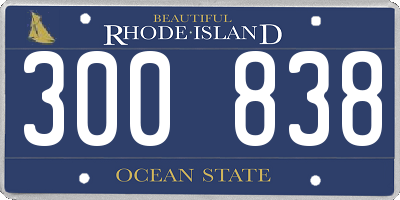 RI license plate 300838
