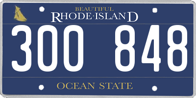 RI license plate 300848