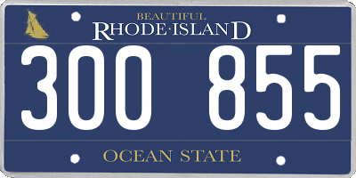 RI license plate 300855