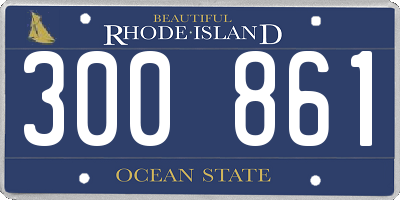 RI license plate 300861