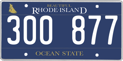 RI license plate 300877