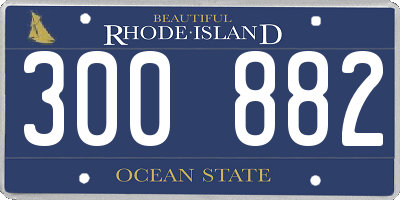 RI license plate 300882