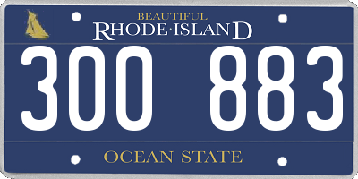 RI license plate 300883