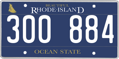 RI license plate 300884