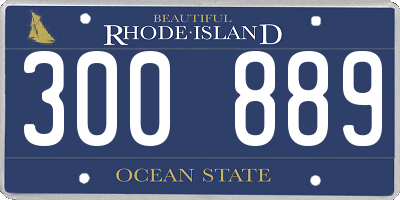 RI license plate 300889