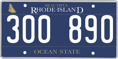 RI license plate 300890