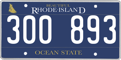 RI license plate 300893