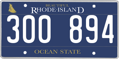 RI license plate 300894