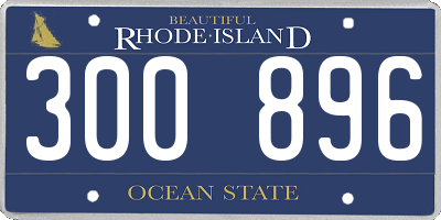 RI license plate 300896