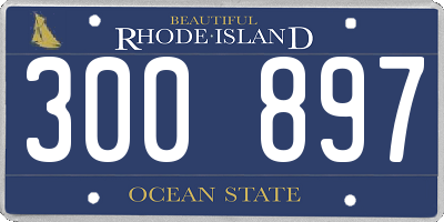 RI license plate 300897