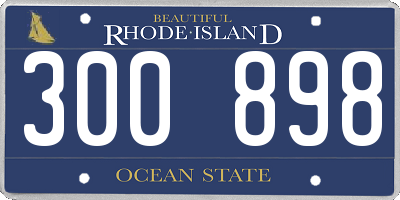 RI license plate 300898
