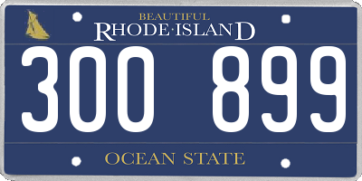 RI license plate 300899