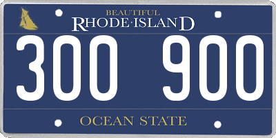 RI license plate 300900