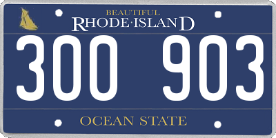 RI license plate 300903