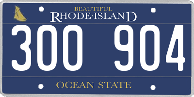 RI license plate 300904