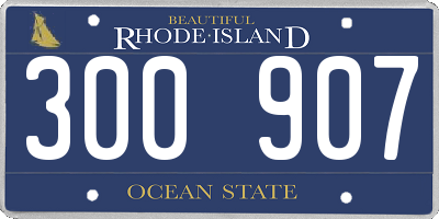 RI license plate 300907
