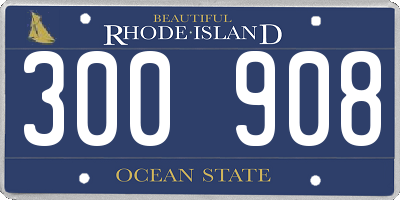 RI license plate 300908