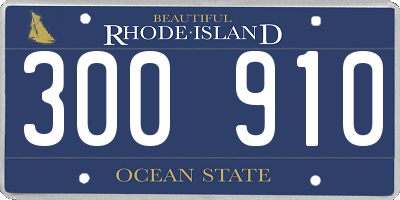 RI license plate 300910