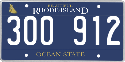 RI license plate 300912