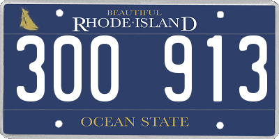 RI license plate 300913