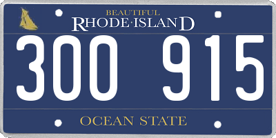 RI license plate 300915