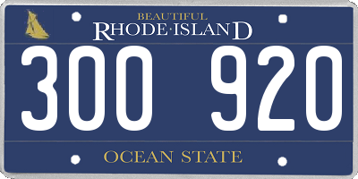 RI license plate 300920