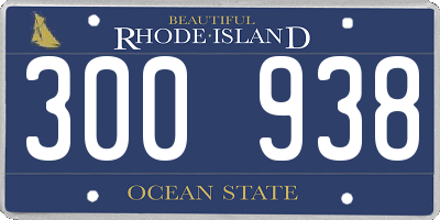 RI license plate 300938