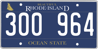 RI license plate 300964