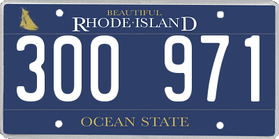 RI license plate 300971