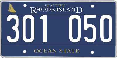 RI license plate 301050