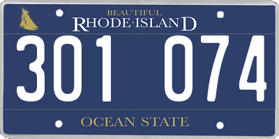 RI license plate 301074