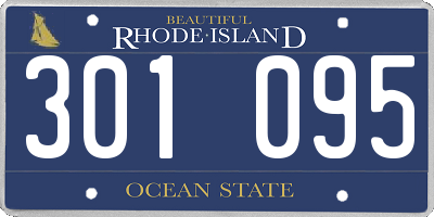 RI license plate 301095