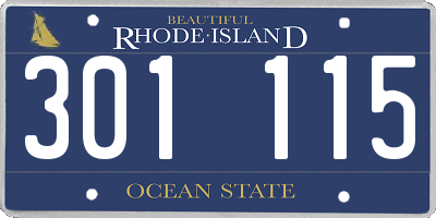 RI license plate 301115