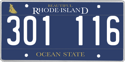 RI license plate 301116