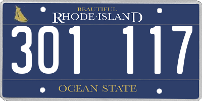 RI license plate 301117