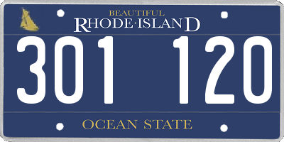 RI license plate 301120
