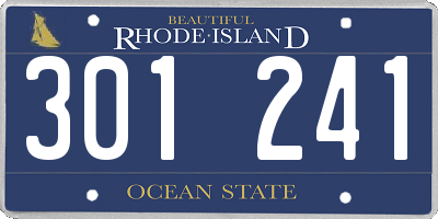 RI license plate 301241