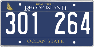 RI license plate 301264