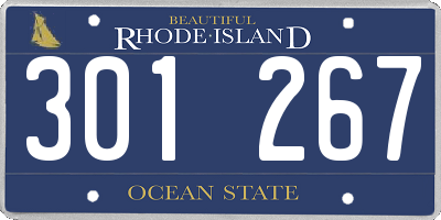 RI license plate 301267