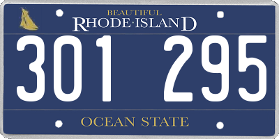 RI license plate 301295